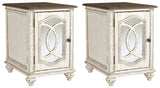 Realyn 2 End Tables in White/Brown from Ashley - Luna Furniture