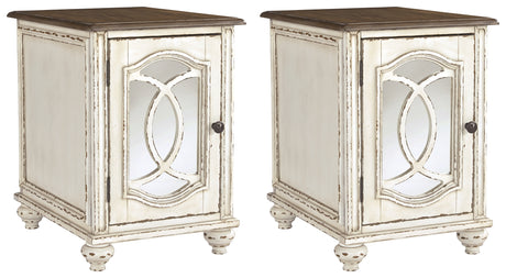 Realyn 2 End Tables in White/Brown from Ashley - Luna Furniture