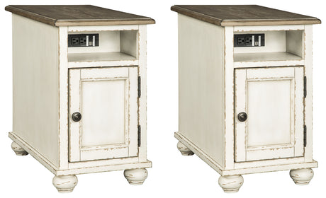 Realyn 2 End Tables in White/Brown from Ashley - Luna Furniture