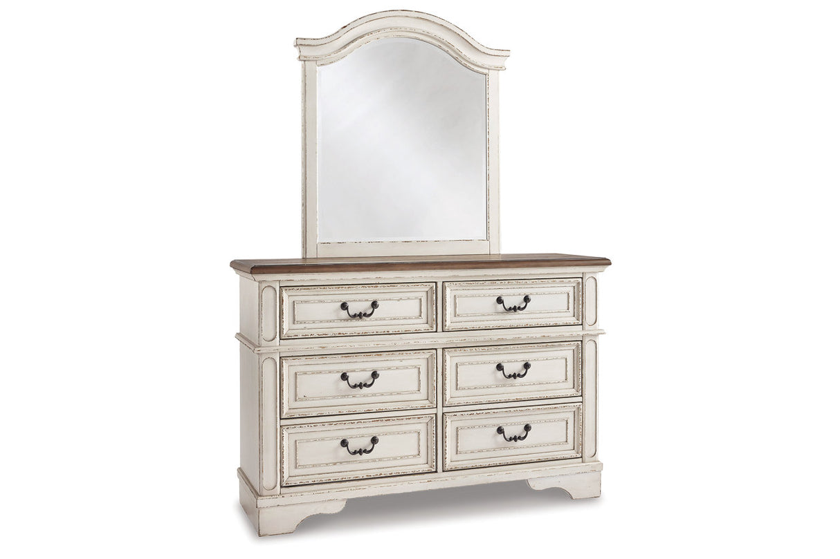 Realyn Chipped White Dresser and Mirror from Ashley - Luna Furniture