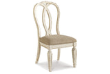 Realyn Chipped White Oval Dining Table and 8 Ribbon Back Chairs from Ashley - Luna Furniture