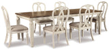 Realyn Chipped White Rectangular Extendable Ribbon Dining Set from Ashley - Luna Furniture