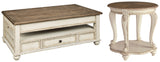 Realyn Coffee Table with 1 End Table in White/Brown from Ashley - Luna Furniture