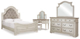 Realyn Queen Panel Bed, Dresser, Mirror and Vanity from Ashley - Luna Furniture