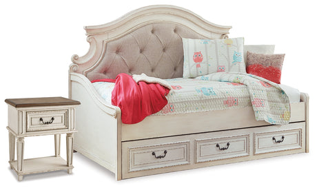 Realyn Twin Storage Daybed, Dresser and Nightstand from Ashley - Luna Furniture