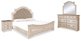 Realyn Two-tone California King Panel Bed, Dresser, Mirror and Nightstand from Ashley - Luna Furniture