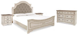 Realyn Two-tone King Bed, Dresser and 2 Nightstands from Ashley - Luna Furniture