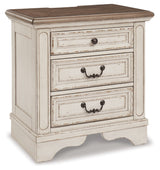 Realyn Two-tone Queen Panel Bed, Dresser, Mirror, Chest and Nightstand from Ashley - Luna Furniture