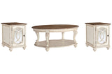 Realyn White/Brown Coffee Table and 2 End Tables from Ashley - Luna Furniture