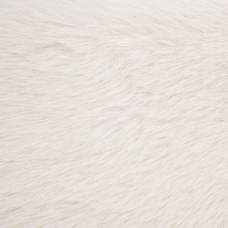 Rebecca Cream Faux Fur Upholstered California King Bed from Coaster - Luna Furniture