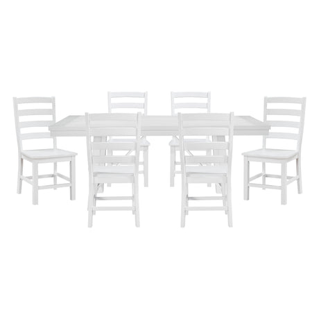 Redmond White 7-Piece 72" Dining Set from Homelegance - Luna Furniture