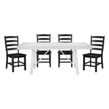 Redmond White/Black 5-Piece 72" Dining Set from Homelegance - Luna Furniture