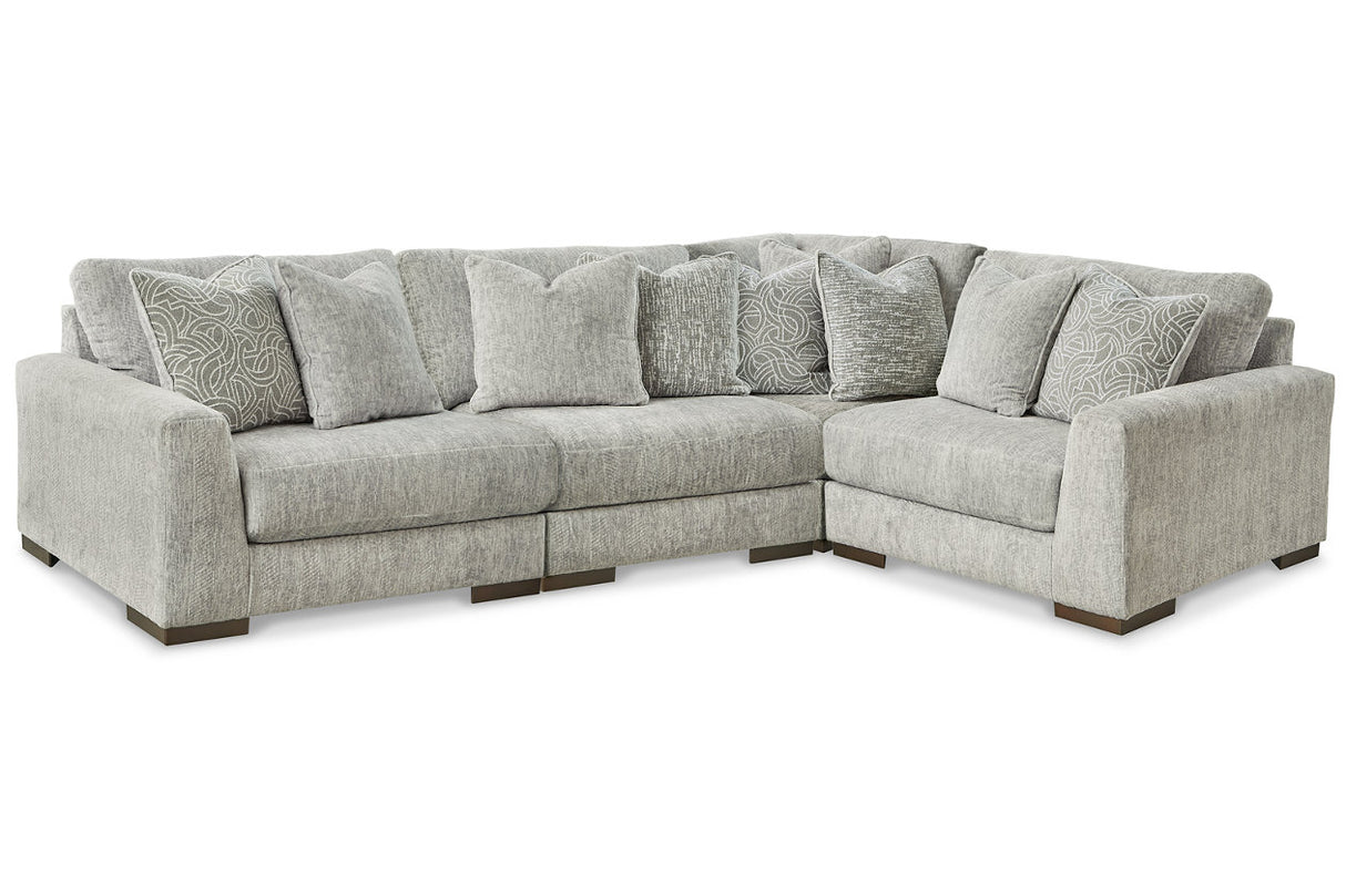 Regent Park Pewter 4-Piece Sectional from Ashley - Luna Furniture