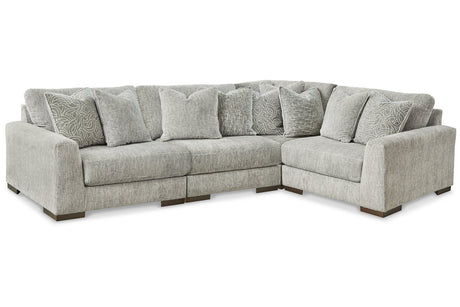 Regent Park Pewter 4-Piece Sectional from Ashley - Luna Furniture