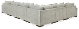 Regent Park Pewter 6-Piece Sectional with Ottoman from Ashley - Luna Furniture