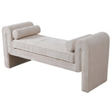Regent Bench in Cream Chenille from Ashcroft Furniture - Luna Furniture