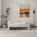 Regent Bench in Cream Chenille from Ashcroft Furniture - Luna Furniture