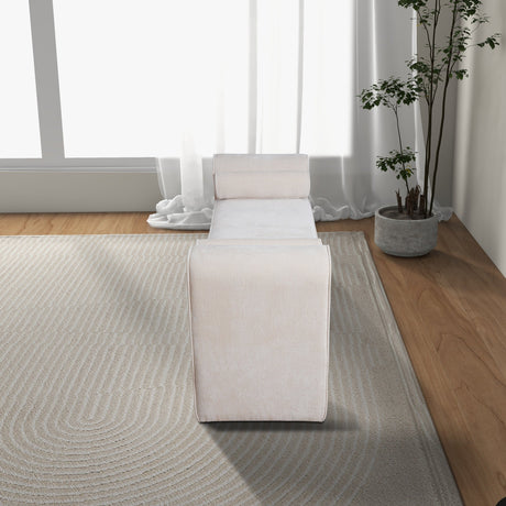 Regent Bench in Cream Chenille from Ashcroft Furniture - Luna Furniture