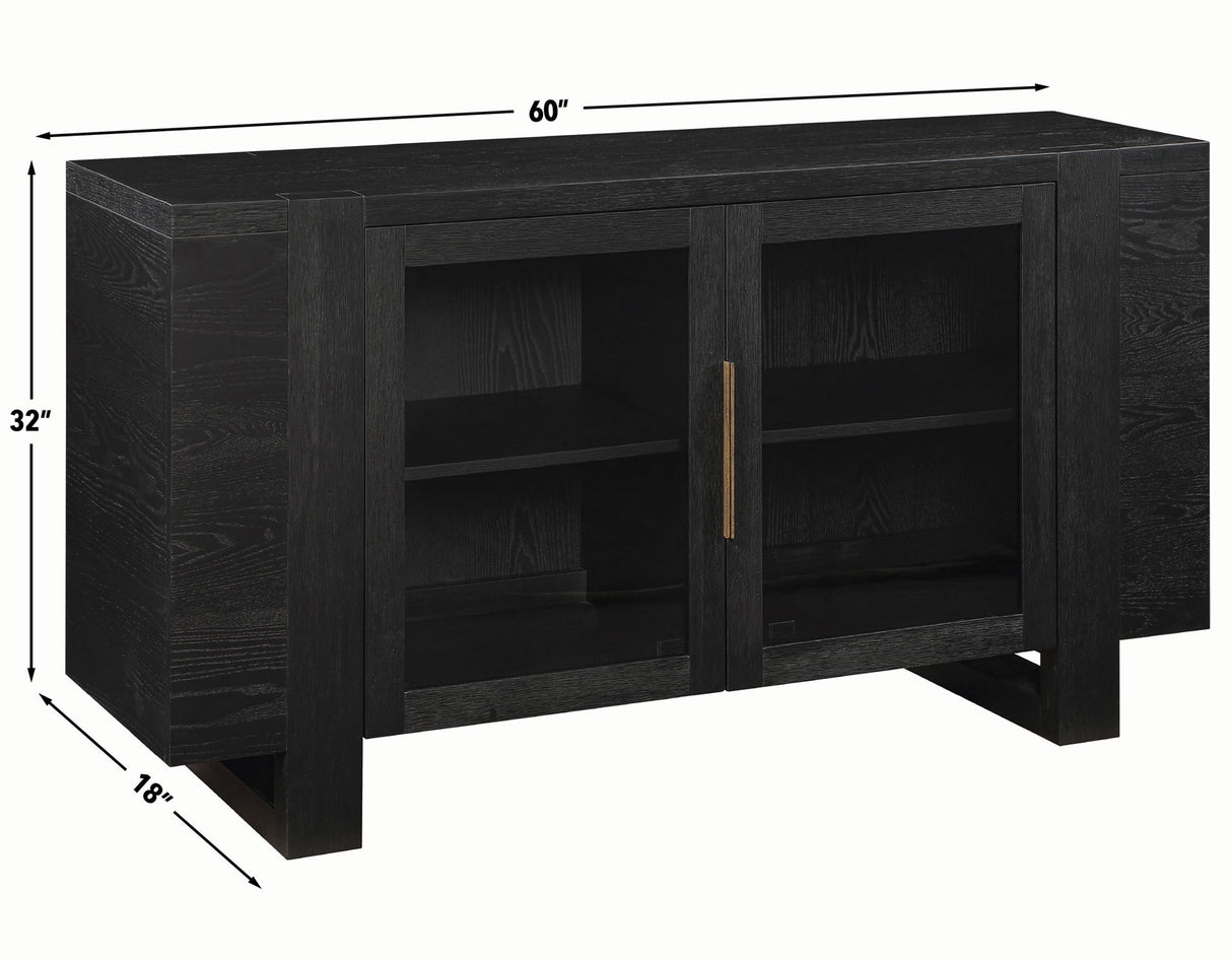 Reid 60″ Server, Black Finish from Steve Silver - Luna Furniture