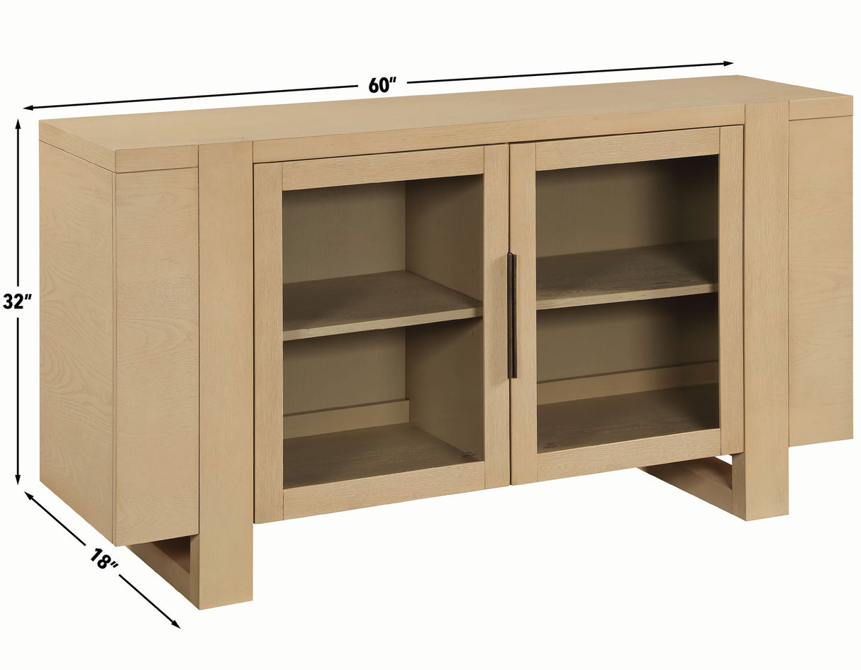 Reid 60″ Server, Sand Finish from Steve Silver - Luna Furniture