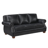 Remington Black Leather Sofa from Homelegance - Luna Furniture