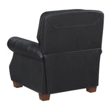 Remington Black Push Back Leather Reclining Chair from Homelegance - Luna Furniture