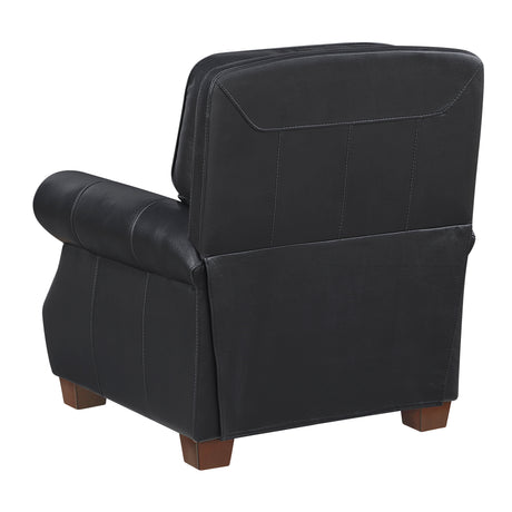 Remington Black Push Back Leather Reclining Chair from Homelegance - Luna Furniture