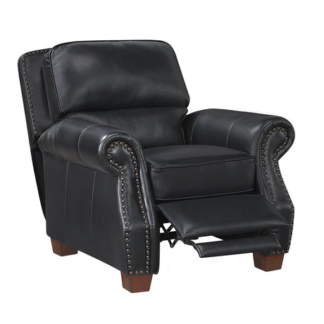 Remington Black Push Back Leather Reclining Chair from Homelegance - Luna Furniture