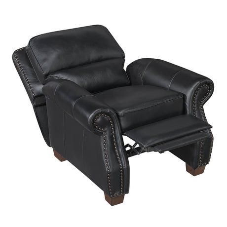 Remington Black Push Back Leather Reclining Chair from Homelegance - Luna Furniture