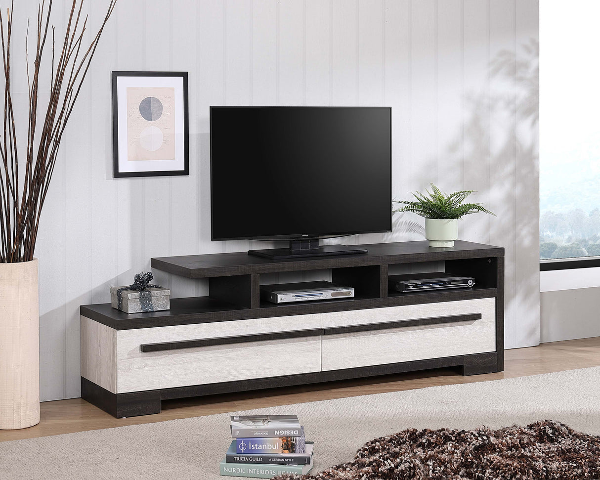 Remington Black/White 72" TV Stand from Crown Mark - Luna Furniture
