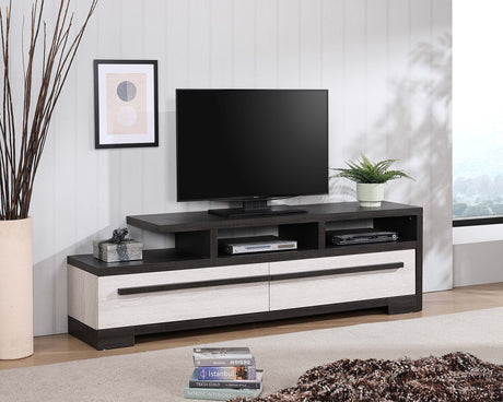 Remington Black/White 72" TV Stand from Crown Mark - Luna Furniture