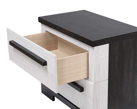 Remington Black/White Nightstand from Crown Mark - Luna Furniture