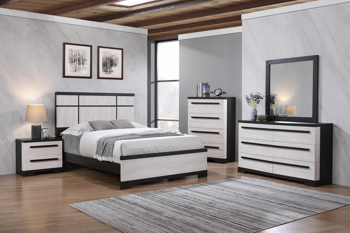 Remington Black/White Panel Bedroom Set Remington Black/White Panel Bedroom Set