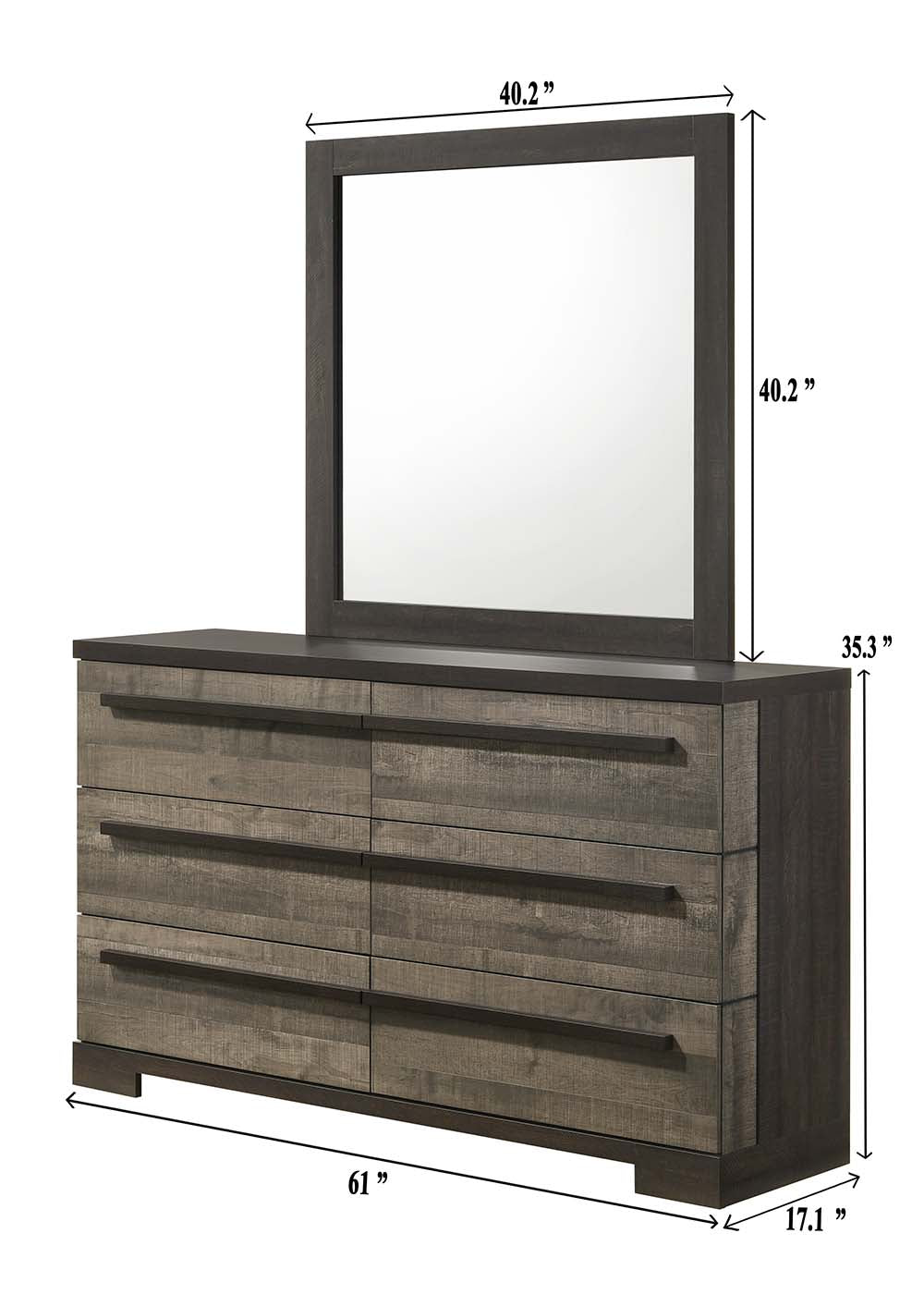Remington Brown/Gray Panel Bedroom Set from Crown Mark - Luna Furniture