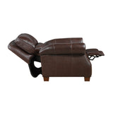 Remington Brown Push Back Leather Reclining Chair from Homelegance - Luna Furniture