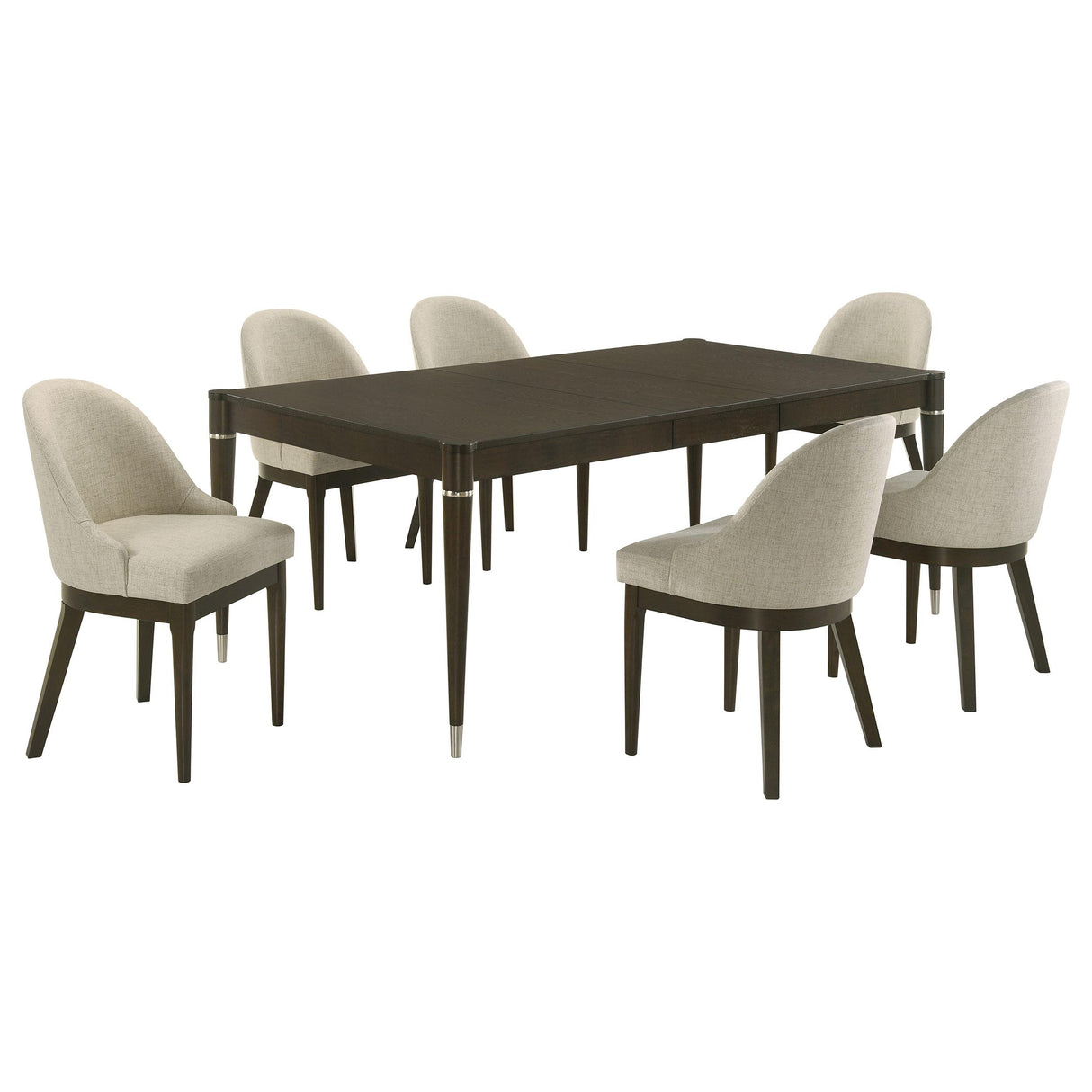 Reseda Ash Brown 7-Piece Rectangular Dining Set from Coaster - Luna Furniture