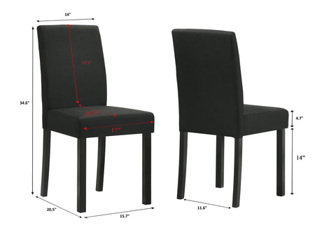 Resia Black Dining Chair, Set of 4 from Crown Mark - Luna Furniture