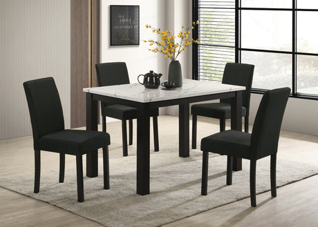 Resia Black/White Dining Set from Crown Mark - Luna Furniture