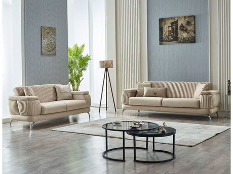 Resital Beige 3-Piece Living Room Set (Sofa & Loveseat & Chair) from Furnia - Luna Furniture