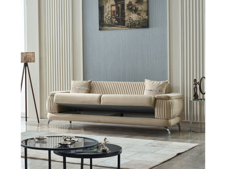 Resital Beige 3-Piece Living Room Set (Sofa & Loveseat & Chair) from Furnia - Luna Furniture