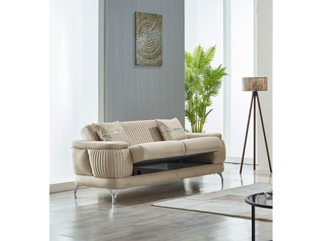 Resital Beige 3-Piece Living Room Set (Sofa & Loveseat & Chair) from Furnia - Luna Furniture