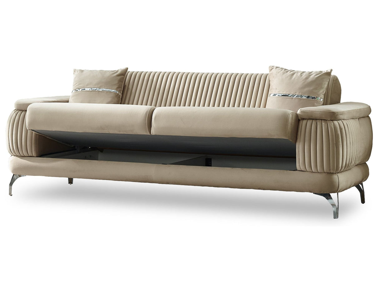 Resital Beige 3-Piece Living Room Set (Sofa & Loveseat & Chair) from Furnia - Luna Furniture