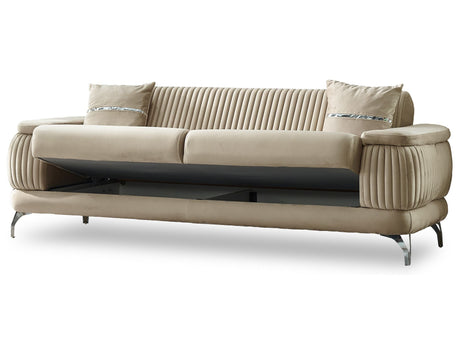 Resital Beige 3-Piece Living Room Set (Sofa & Loveseat & Chair) from Furnia - Luna Furniture
