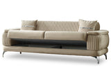 Resital 3-pieces (Sofa & Loveseat & Chair) Livingroom Set in Beige from Furnia - Luna Furniture