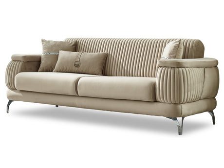 Resital Convertible Sofa in Beige from Furnia - Luna Furniture