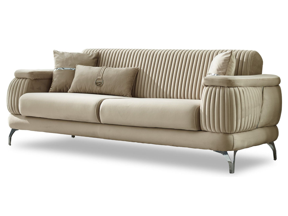 Resital Beige 3-Piece Living Room Set (Sofa & Loveseat & Chair) from Furnia - Luna Furniture