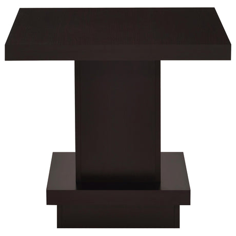 Reston Cappuccino 2-Piece Square Coffee and End Table Set from Coaster - Luna Furniture