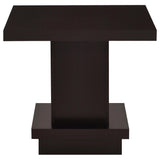 Reston Cappuccino 3-Piece Square Coffee and End Table Set from Coaster - Luna Furniture