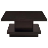 Reston Cappuccino 3-Piece Square Coffee and End Table Set from Coaster - Luna Furniture
