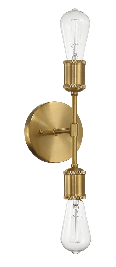 Reverie Double Lights Bathroom Wall Sconce over Mirror Bedroom Hallway Entryway 5"W × 10.75"H × 5"E from Midinmod - Luna Furniture